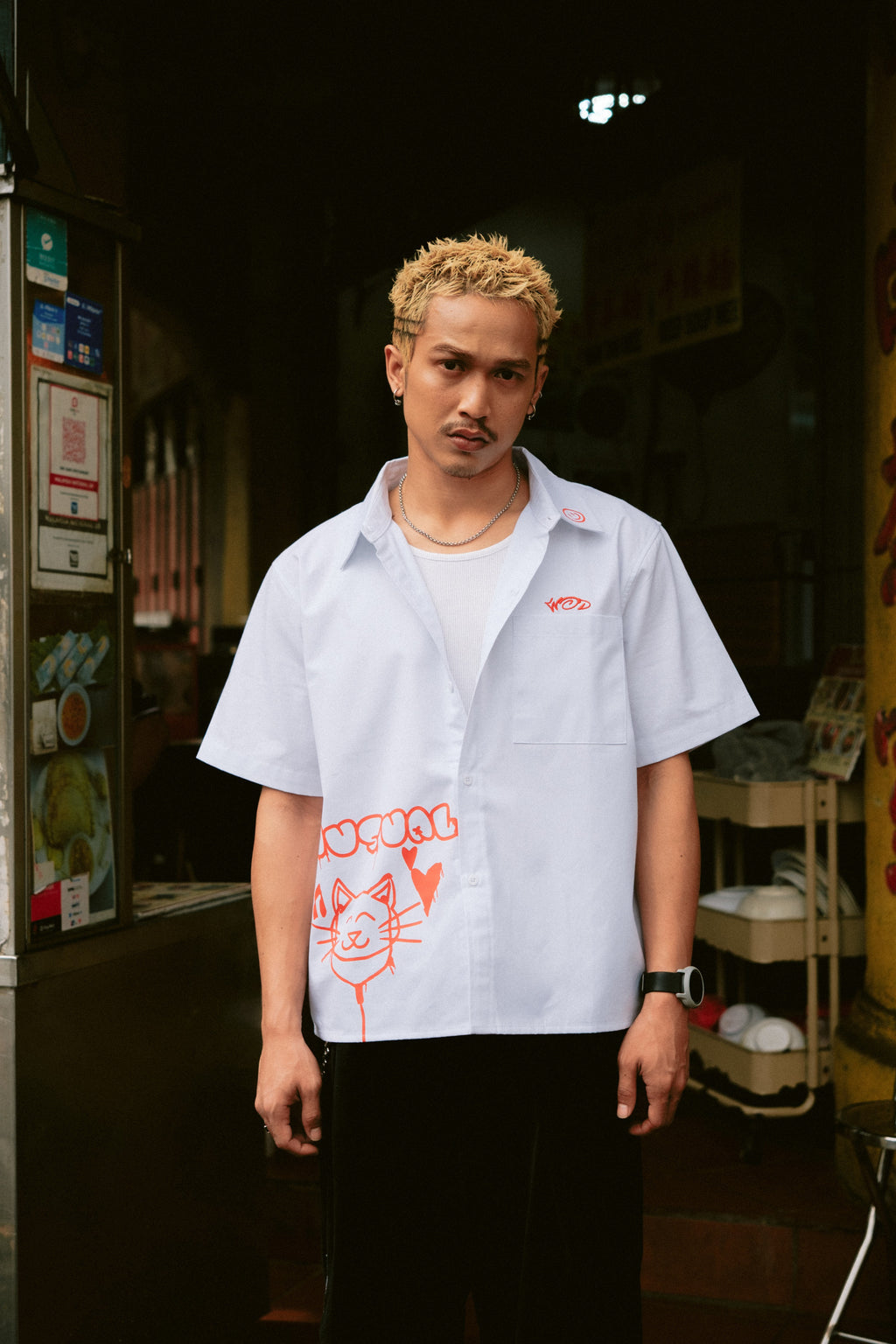 Tagged Button Shirt