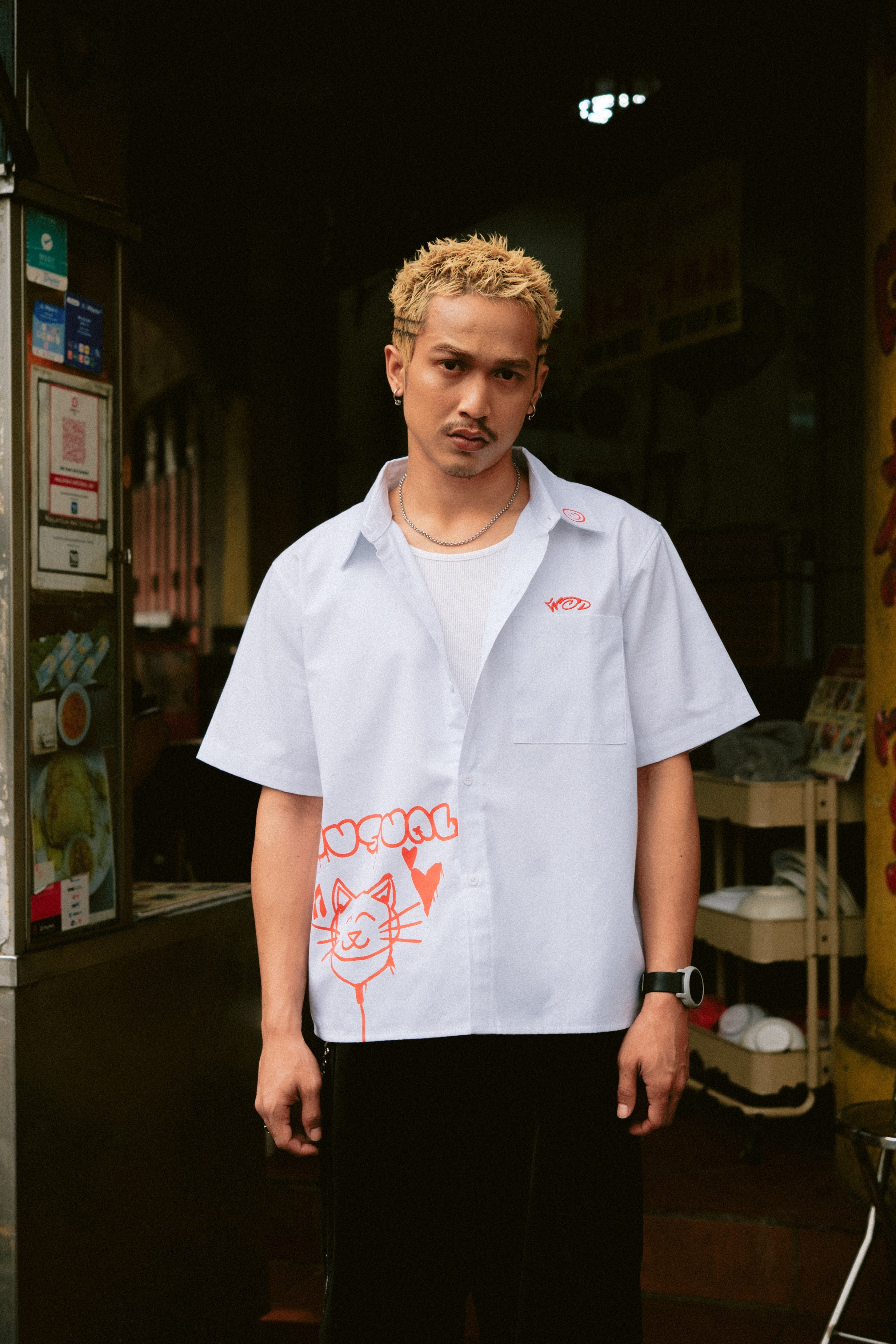 Tagged Button Shirt